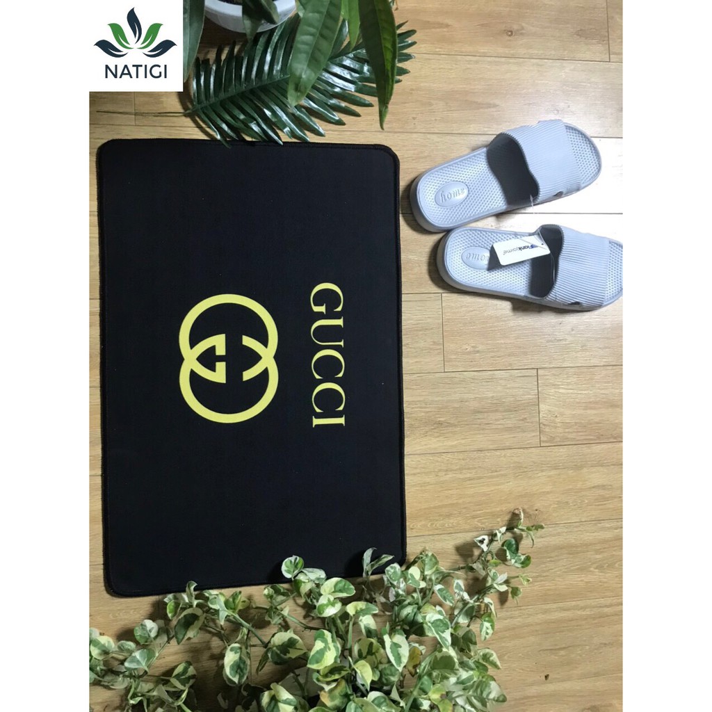 (Thanh lý - giá cũ 90k) Thảm Nỉ Lau Chân Hình Thương Hiệu G.U,C,C,i Sang Chảnh Giá Siêu Rẻ Siêu Sốc Siêu Mịn