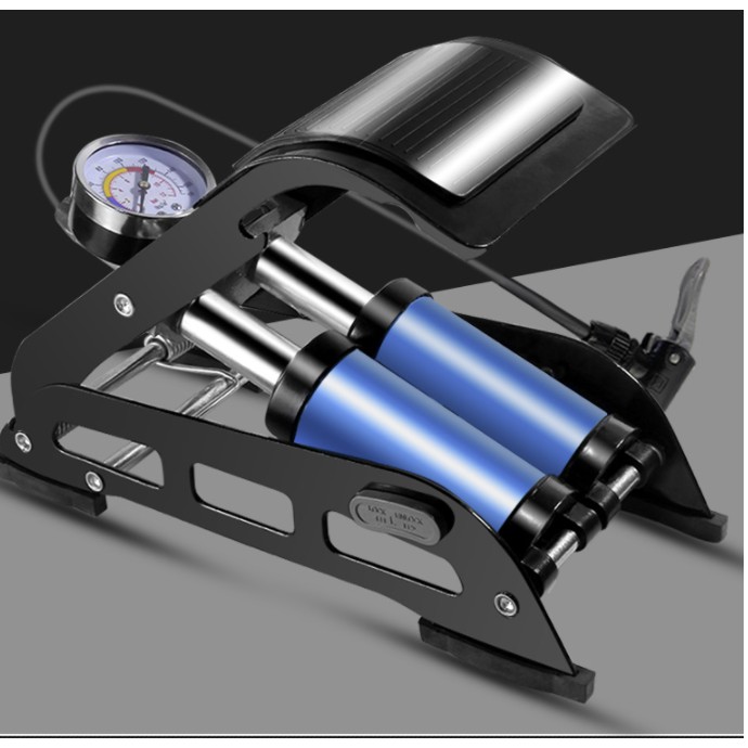 Bơm lốp xe FREESHIP Máy bơm lớp xe bằng chân loại mới, có thể bơm bánh xe hơi, xe gắn máy, xe đạp 6094