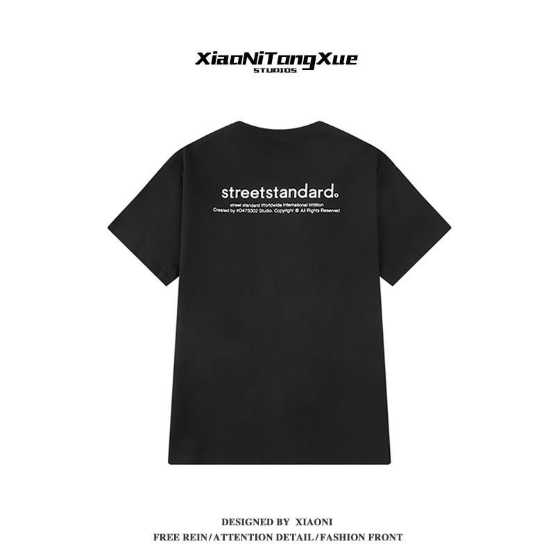 COZOK Áo Thun Tay Ngắn Dáng Rộng In Chữ Thời Trang Trẻ Trung