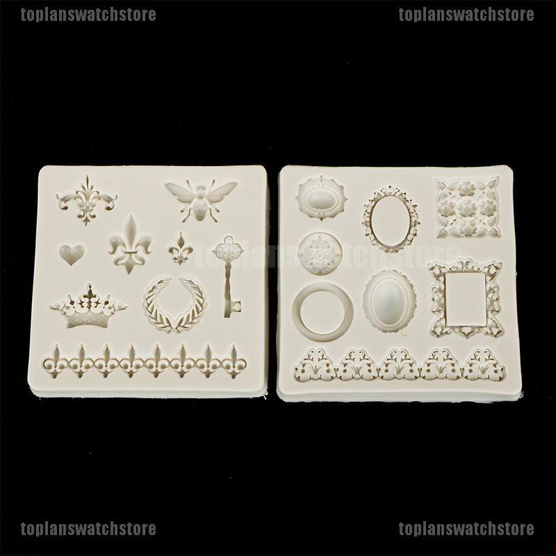 Khuôn Silicone Làm Bánh Hình Khung Ren Kiểu Vintage