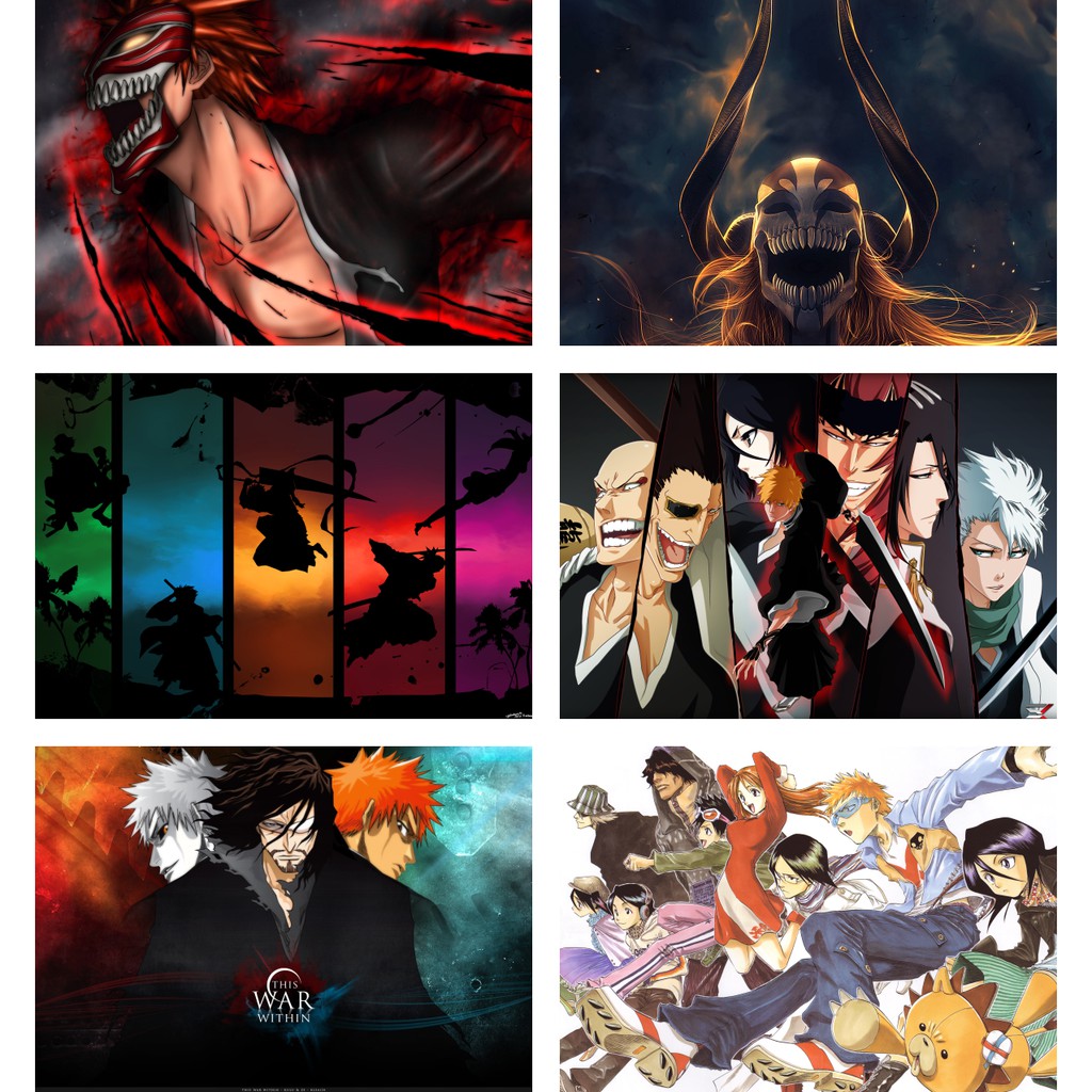 Set 6 Tấm Poster Áp Phích Anime Bleach - Sứ Giả Thần Chết By AnimeX