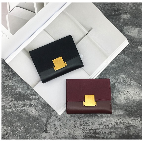 (New Arrival) Ví ngắn da phối da lộn mới nhất 2018