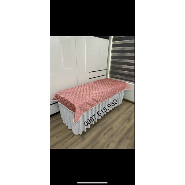 Tấm phủ giường lụa trần bông cho spa, thẩm mỹ viện KT 110*220cm