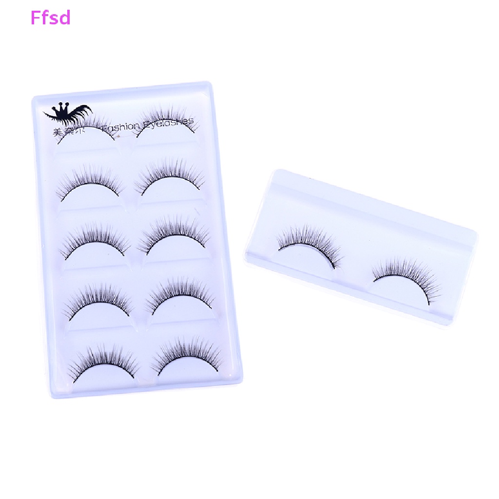 1 / 3 / 5 Cặp Lông Mi Giả 3D Trong Suốt Tự Nhiên