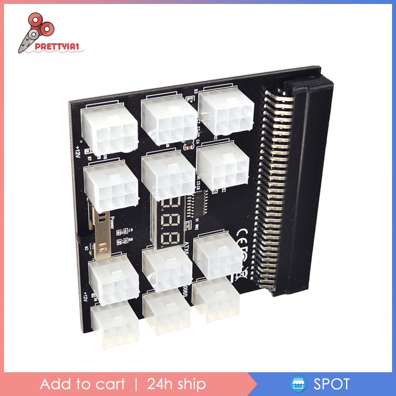 Bảng Mạch Breakout PCI-E 12V 64Pin Cho HP 1200W 750W PSU GPU Mining PS-2751-5Q