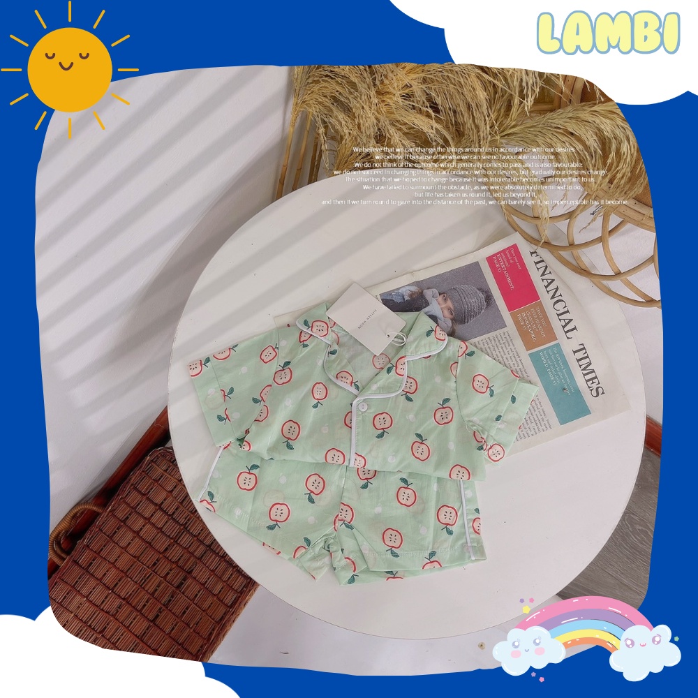 Đồ Ngủ Pijama Chất Liệu Thô 100% Cotton Thấm Hút Mồ Hôi Cho Bé