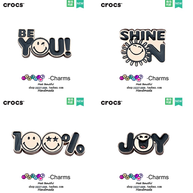 Phụ Kiện Khóa Giày Crocs / jibbitz charms Mặt Cười / Hoa Mặt Cười Bằng Kim Loại Trang Trí DIY