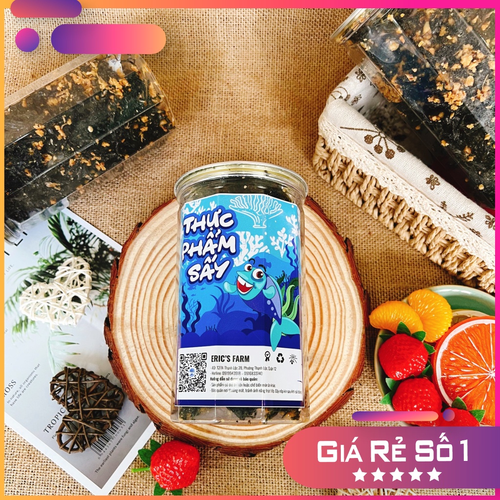Rong biển cháy tỏi Eric's Food 150g, thơm giòn, sấy khô, ăn liền, ăn vặt ngon giá rẻ