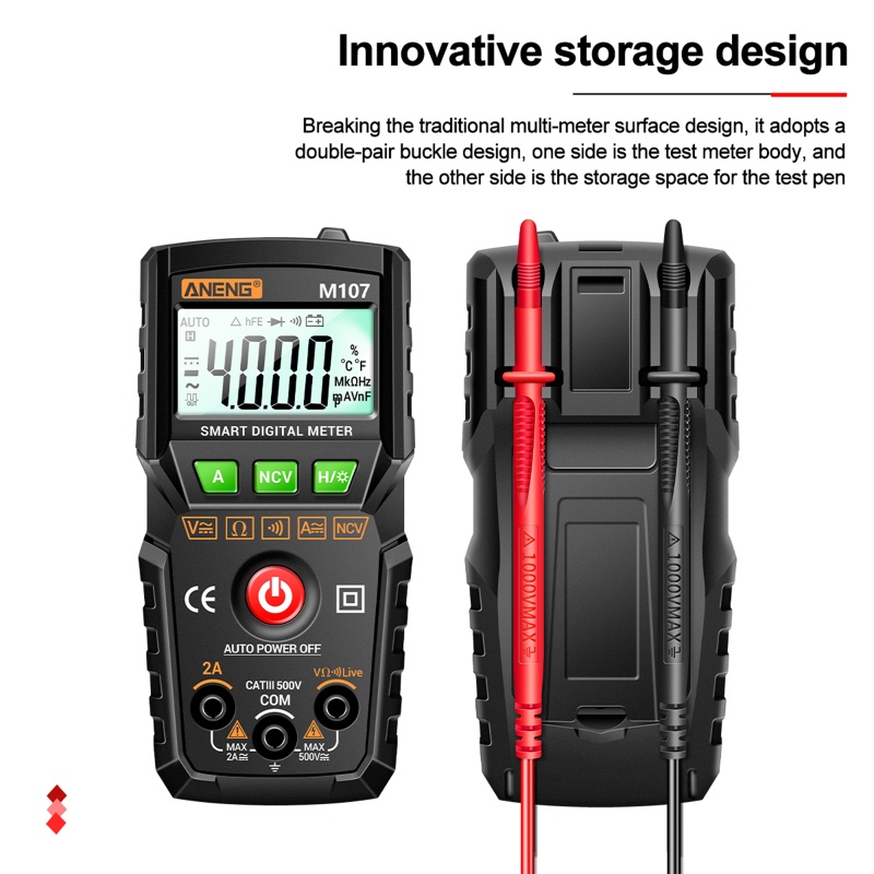 Vạn Năng Kế Kỹ Thuật Số 4000 Count Kèm Vôn Kế DC AC &amp; Ohm Chuyên Dụng Chất Lượng Cao