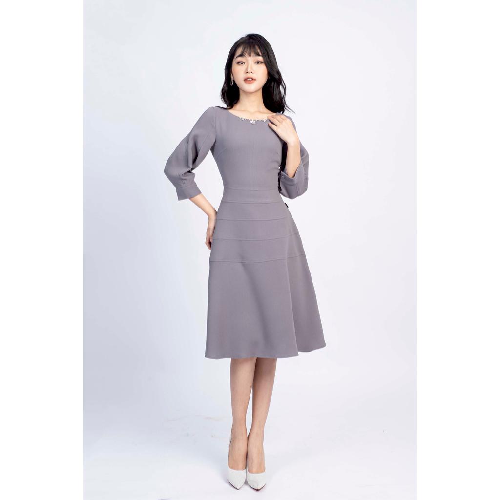 Đầm dáng xòe, cổ tròn MMOutfit M-DA060621273