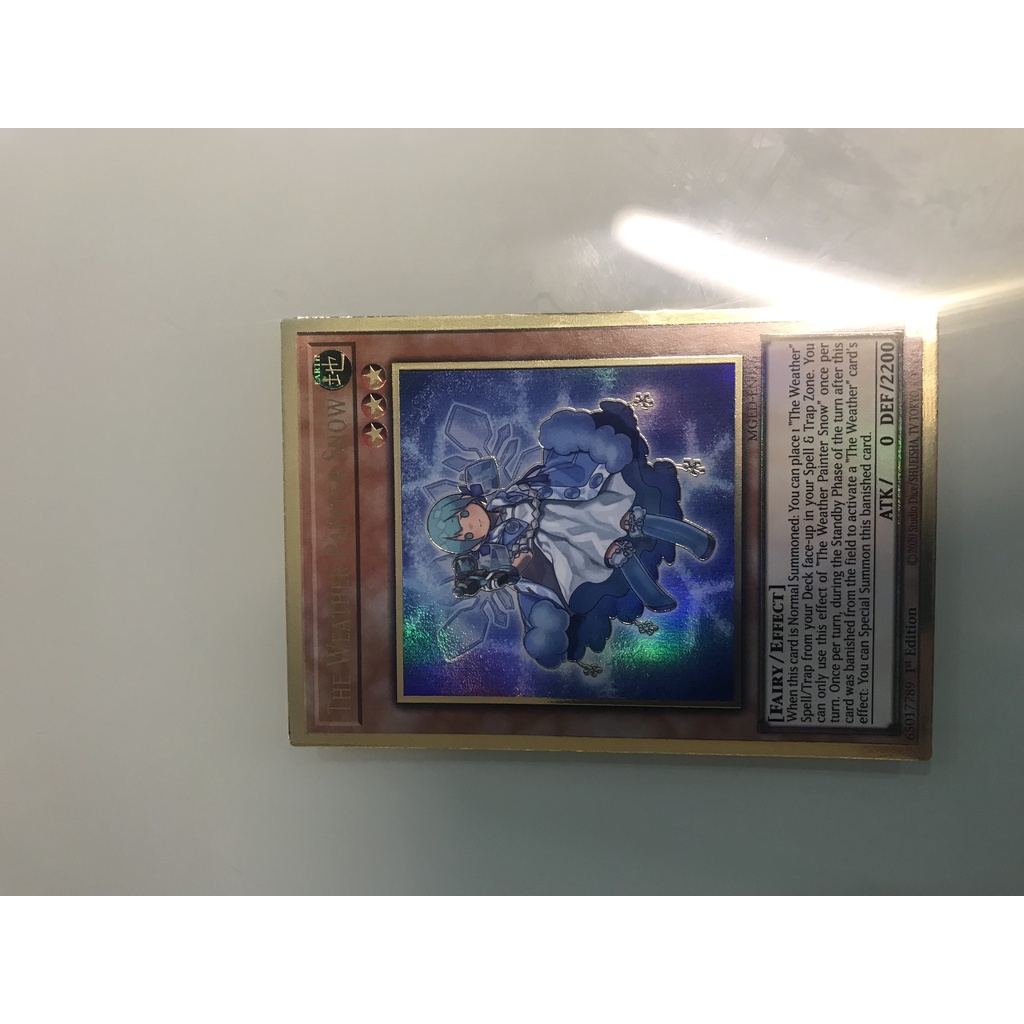 thẻ bài yugioh The Weather Painter Snow - MGED-EN016 - Premium Gold Rare 1st Edition