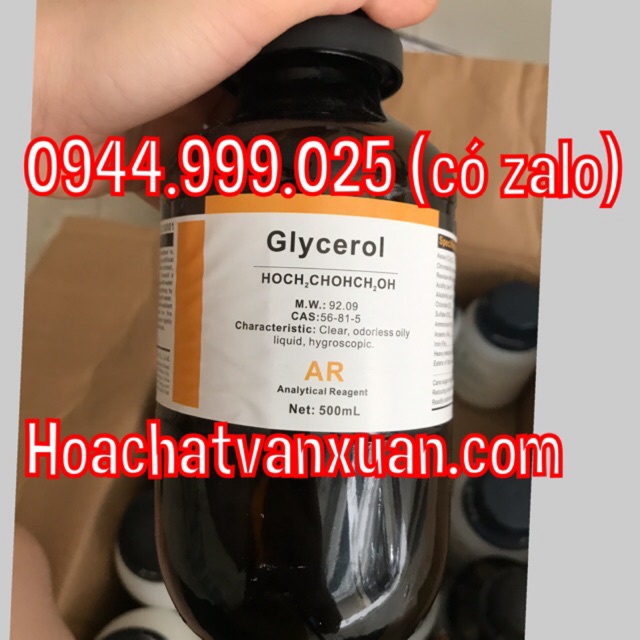 Glycerol hay glyxerol glycerin glyxerin chai 500ml sản phẩm ức chế mọc lông sau triệt máy glycerol