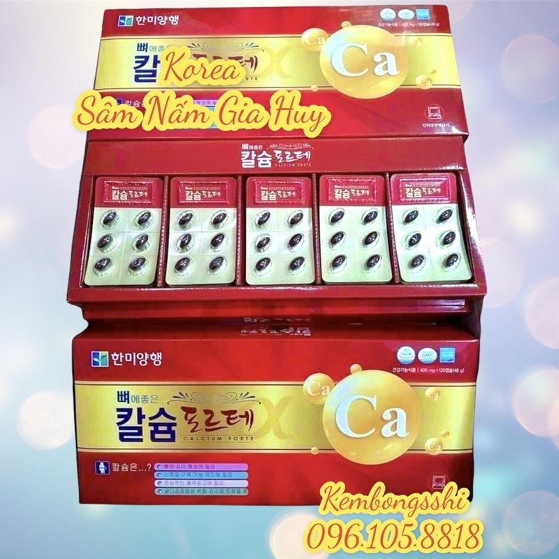 [HÀNG MỚI] Viên Canxi Hanmi Hàn Quốc Hộp Đỏ 120 Viên