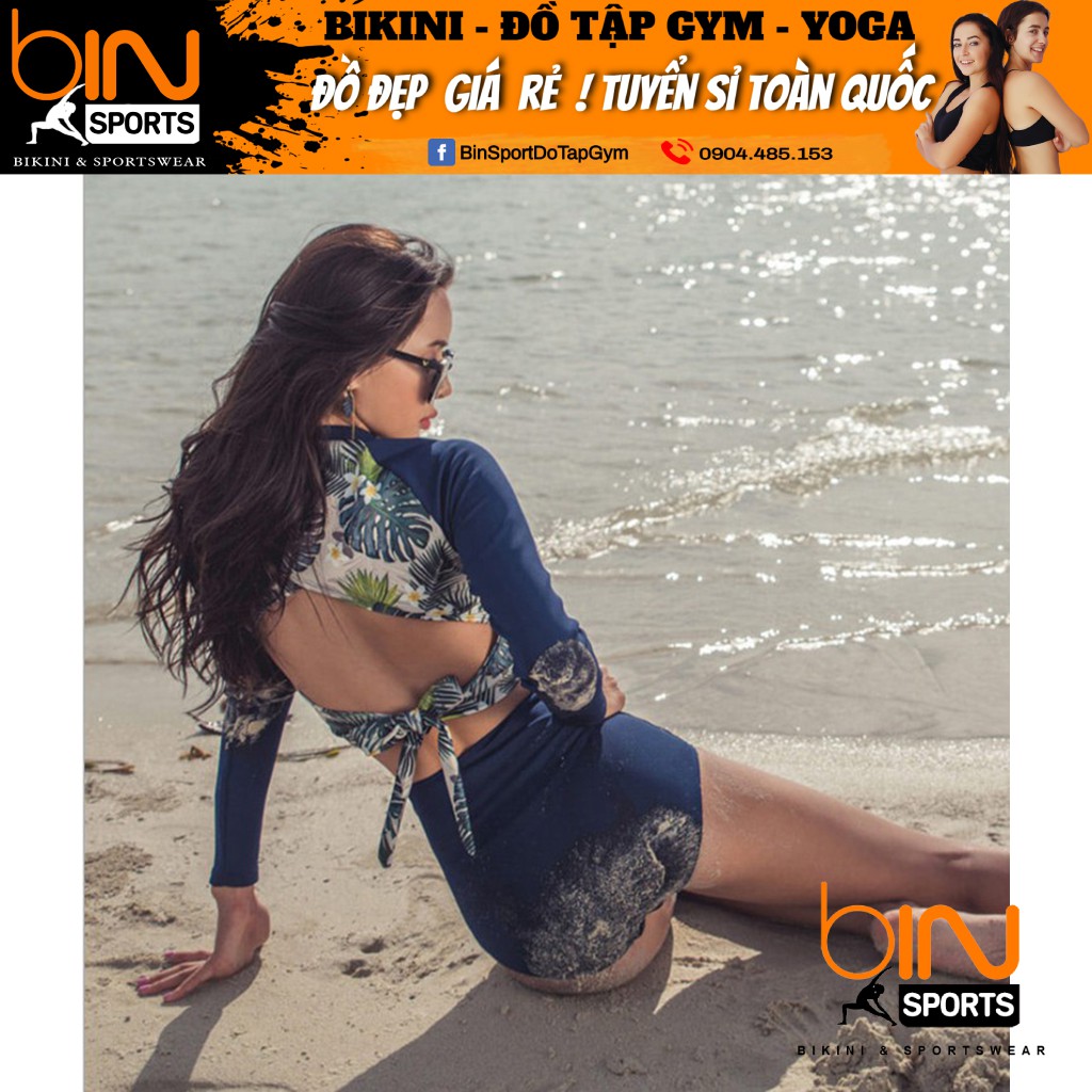 Bikini,Bộ Đồ Bơi Hoa 2 Mảnh Dài Tay , Hàng Nhập,BHN009 | BigBuy360 - bigbuy360.vn