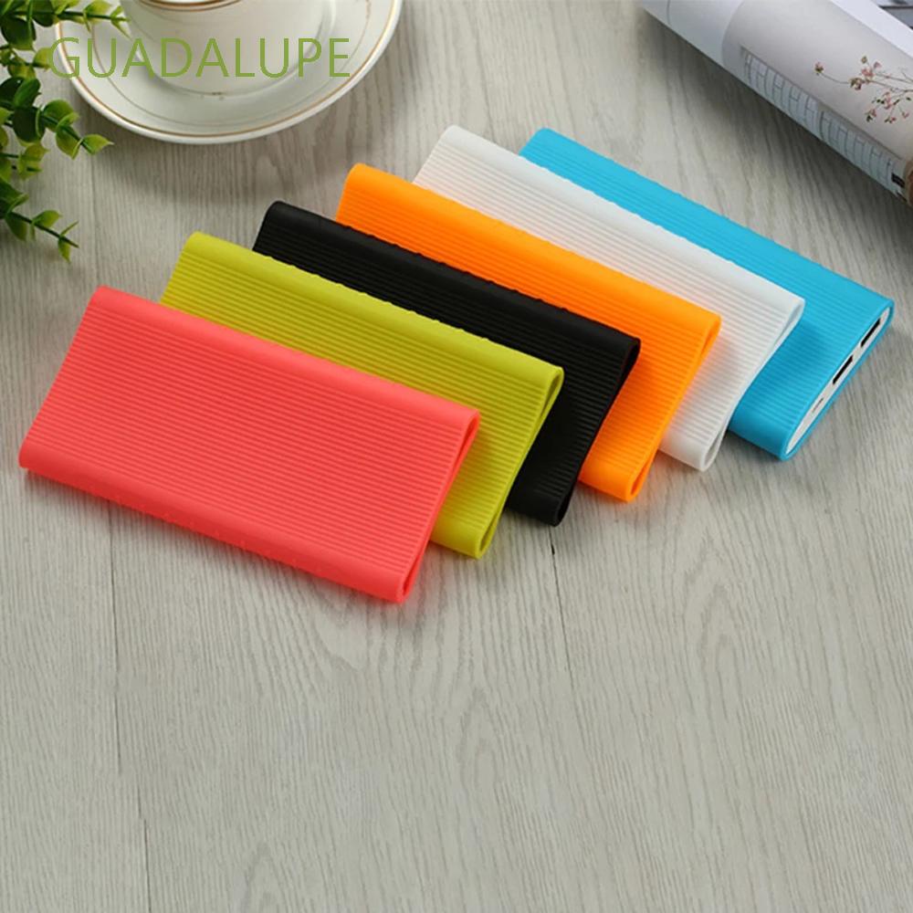 Vỏ silicon mềm bảo vệ pin sạc dự phòng Xiaomi Power Bank 2 cổng USB PLM09ZM 10000 mAh chất lượng cao