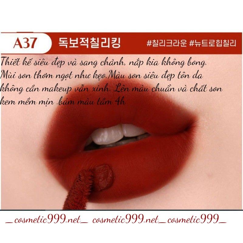 Son blackrouge, son black rouge ver 7 chính hãng a37 a34 a36 đỏ nâu đỏ đất Cosmetic999