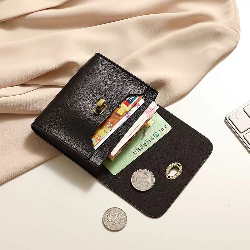 Ví nữ ngắn nhiều ngăn hàn quốc ví gập cao cấp ví bóp mini