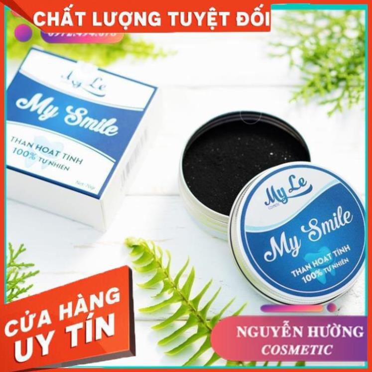 Bột than hoạt tính trắng răng My Smile 70gr bột đánh răng làm trắng răng từ than hoạt tính