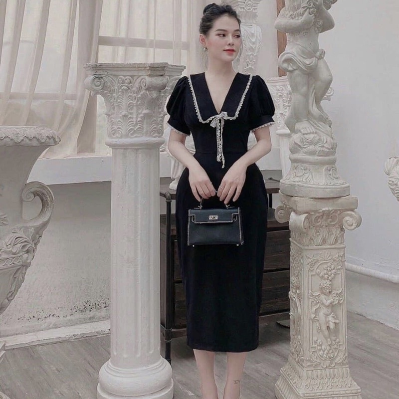 Đầm body cổ ren bigsize 50-90kg