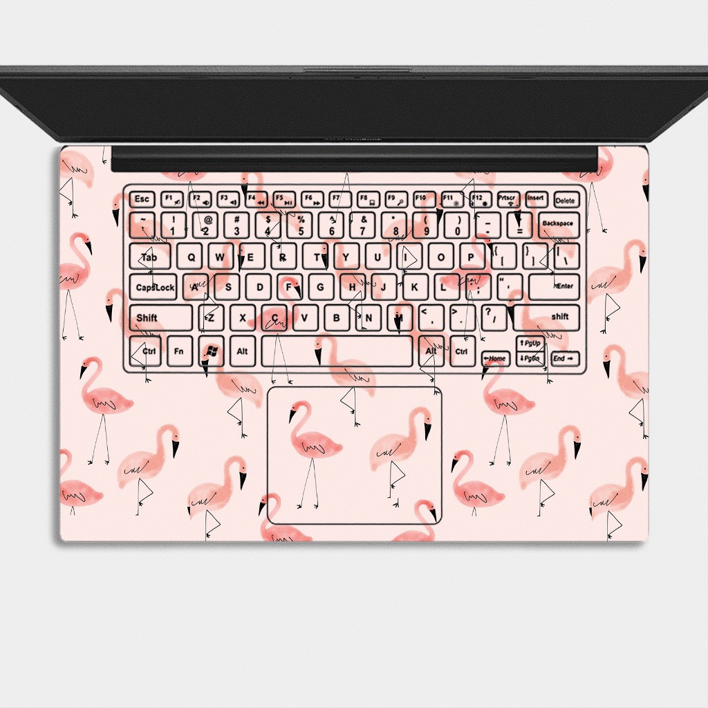 Bộ skin dán laptop mẫu Hồng Hạc / Có mẫu decal dán cho tất cả các hãng máy tính