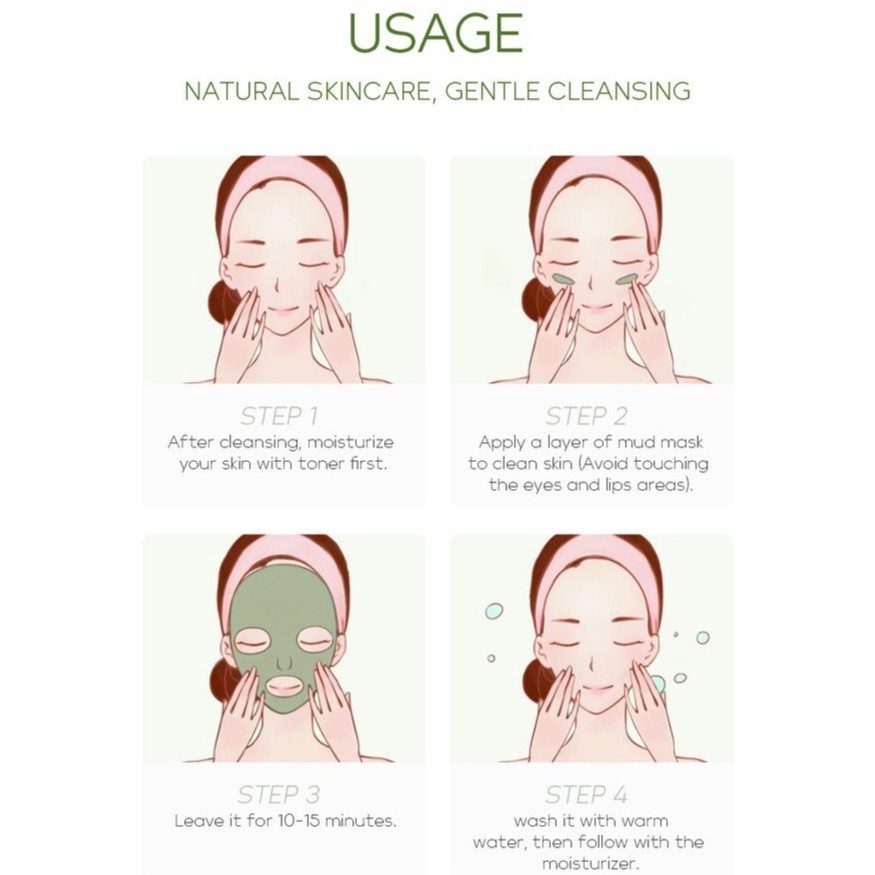 Hộp 20 gói mặt nạ bùn làm sạch da kiềm dầu trà xanh Fenyi Green Tea Mud Mask Sena Beauty