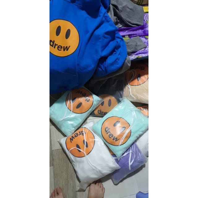 áO Hoodie DREW chữ Nam Nữ Unisex Nỉ Bông Ngoại Xanh ngọc | BigBuy360 - bigbuy360.vn