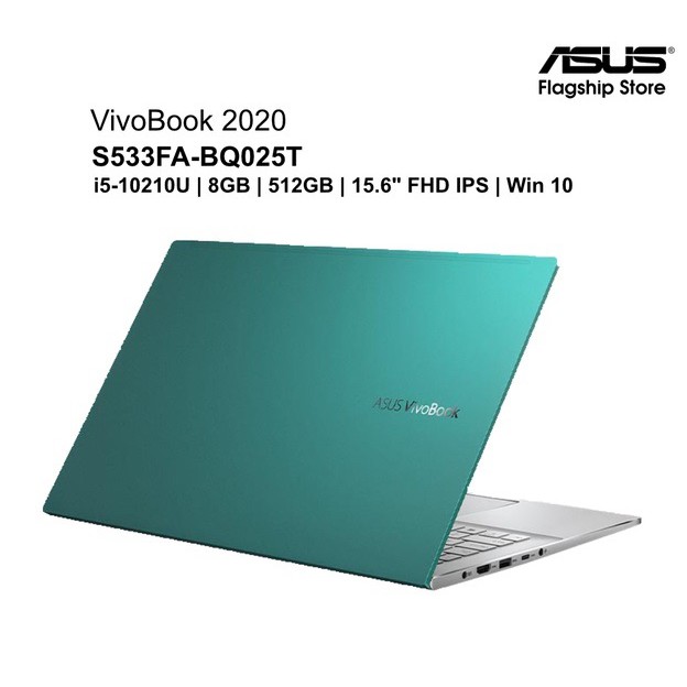 Laptop Asus Vivobook S533FA-BQ025T (i5-10210U/8GB/512GB SSD/15.6"FHD/VGA ON/Win10/Green) | BigBuy360 - bigbuy360.vn