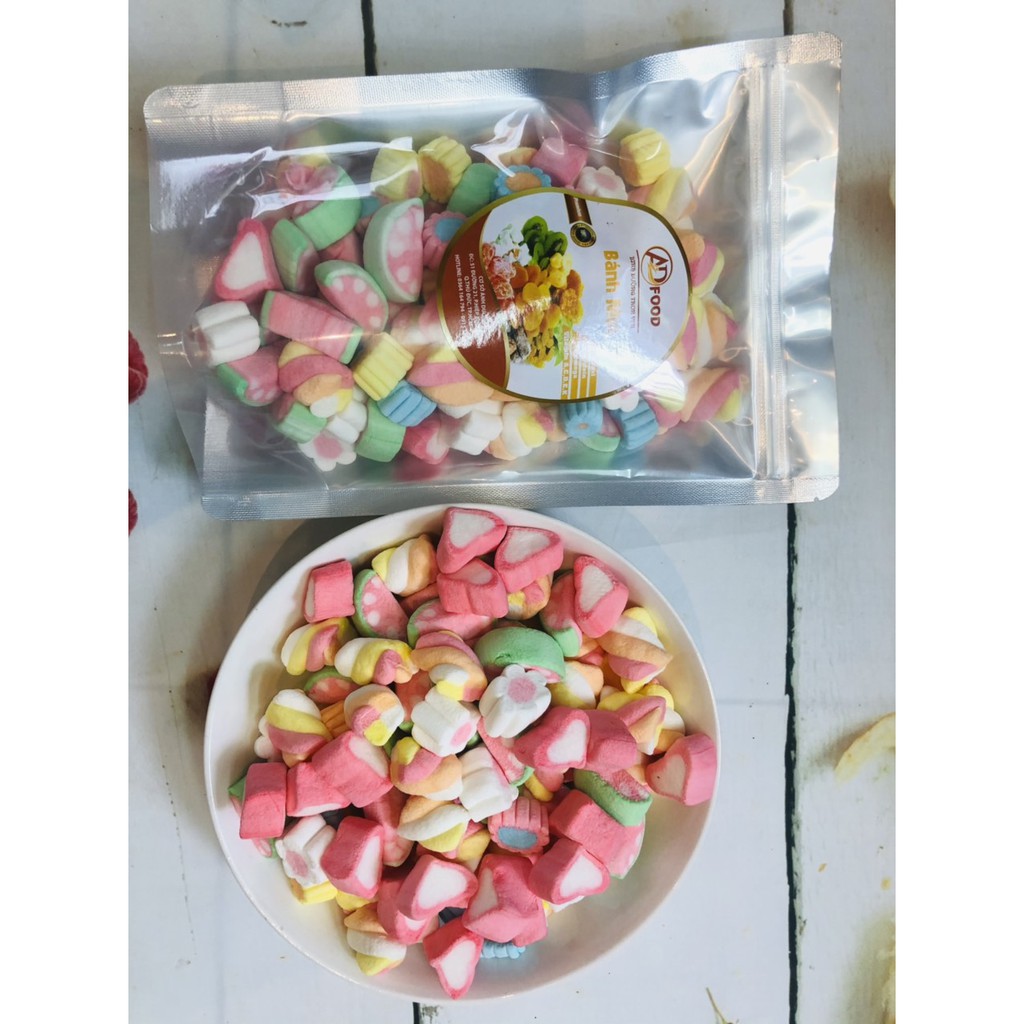 kẹo Bông Marshmallow Vị Dâu gói 100g