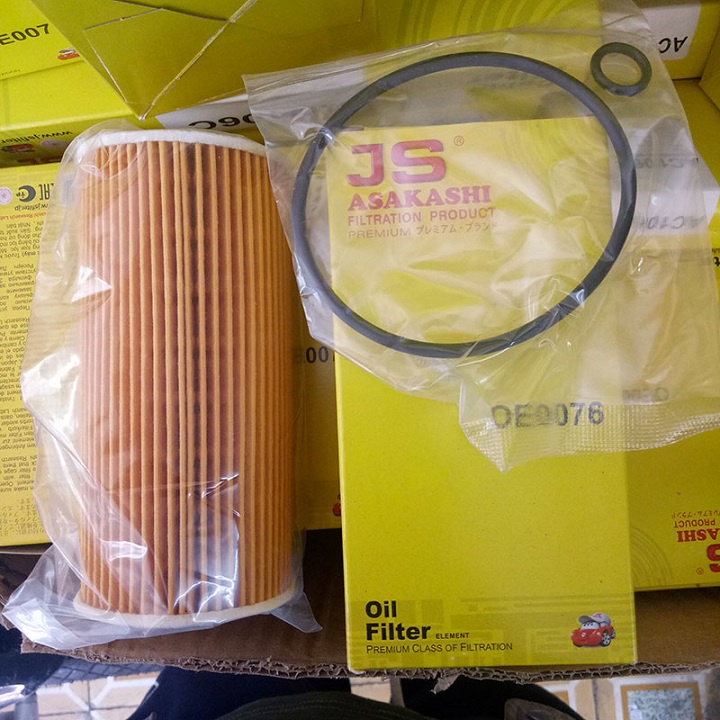 Lọc nhớt OE0076 JS Asakashi dùng cho Kia Sedona Vietnam máy dầu 2.2 2015, 2016, 2017, 2018, 2019, 2020, 2021 26320-2F000