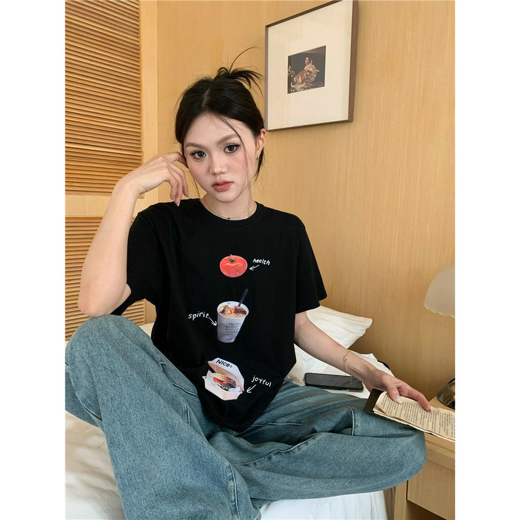 Áo Thun T-shirt Tay Ngắn Cổ Thuyền In Hình LALISAS Dành Cho Nữ