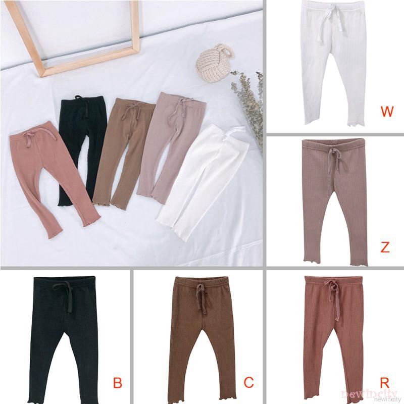 Quần Legging Cotton Màu Trơn Cho Bé Gái