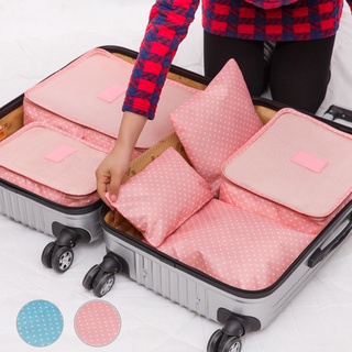 Bộ 6 Túi Đựng Đồ Du Lịch Cá Nhân, Túi Sắp Xếp Quần Áo Đồ Dùng Gọn Gàng Nhiều Kích Cở