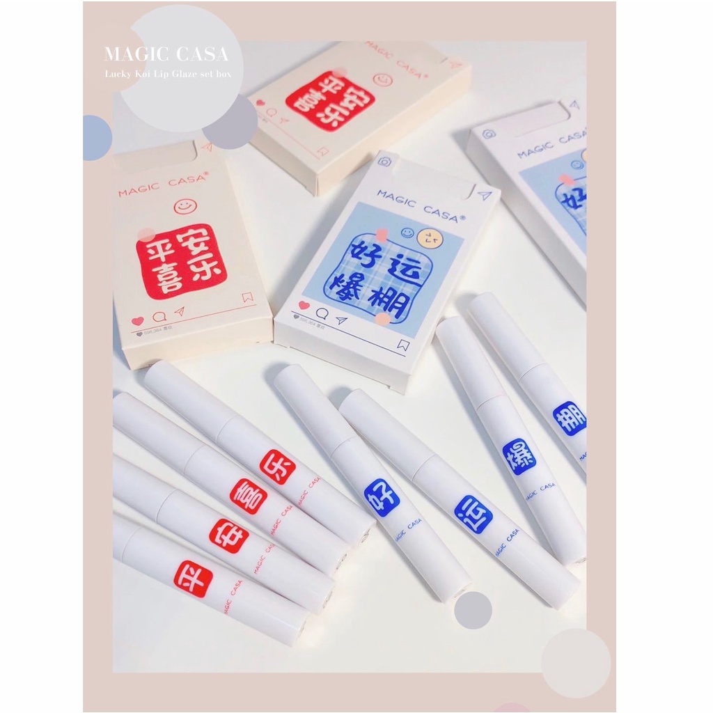 Set 4 Son Kem Lì Mịn Mượt Như Nhung May Mắn Cho Học Sinh