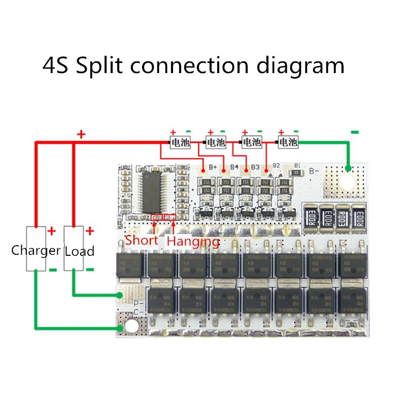 Bảng Mạch Bảo Vệ Pin Lithium 3s / 4s / 5s Bms 12v 16.8v 21v 100a