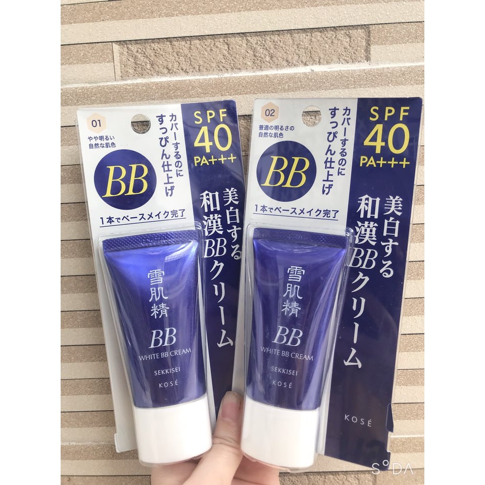 Kem nền chống nắng BB Kose Cream Sekkisei White BB Cream (30g)