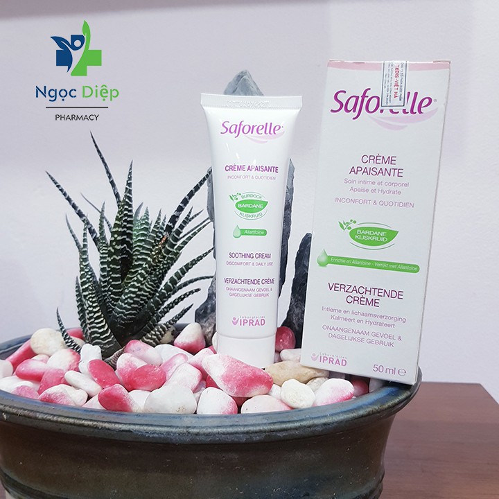 Kem dưỡng vùng kín Saforelle làm dịu ngứa, nấm, giữ ẩm da Creme Apaisante 50ml