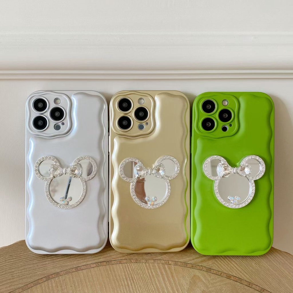 Ốp Điện Thoại tpu Mềm Tráng Gương Hình Bánh Mì / Mickey Dễ Thương Cho Iphone 12 pro max 11 pro max xs max xr x 13promax