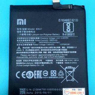 Pin Xiaomi Redmi 6 Pro /BN47 zin