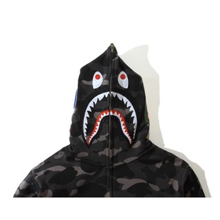 [Freeship] Áo khoác Bape camo đen,jacket bape shark