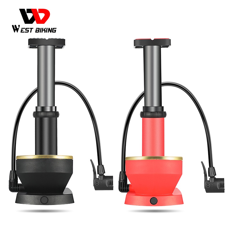 Máy bơm xe đạp WEST BIKING để sàn di động 140psi với van bơm
