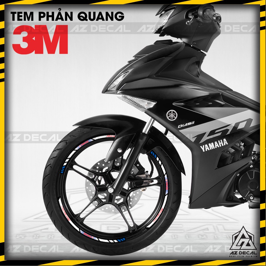 [Tem Vành Yamaha] Tem Mâm Phản Quang Xe Mẫu RYH |2CMYMHRYH02| Tem 3M Chính Hãng Dán Full 2 Bánh