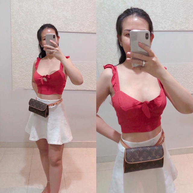 🎀👒 CROPTOP TAY CÁNH TIÊN F21 siêu đẹp