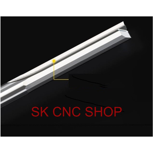 Mũi dao CNC 2 ME thẳng - 5A - Chuyên Alu - SK CNC SHOP