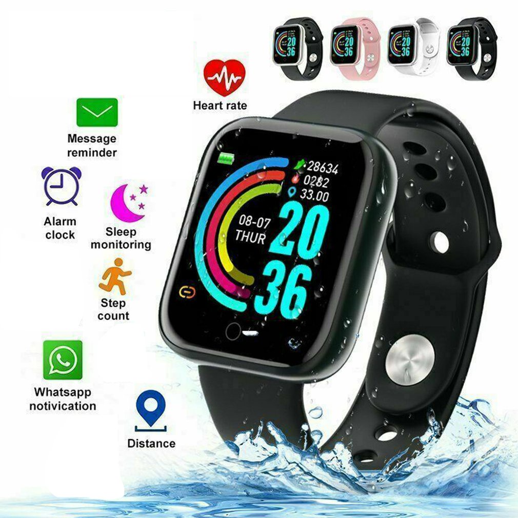 【SUN】⚡Đồng Hồ Thông Minh ⚡ Y68 Bản Cao Cấp Kết Nối Bluetooth chống nước theo dõi nhịp tim/ tập thể thao cho iOS Android