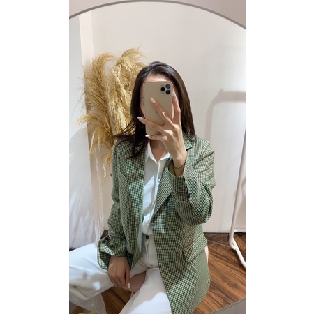Áo blazer 2 lớp hàng thiết kế Huien Design hoạ tiết zic zắc điểm nhấn thời trang, sành điệu | BigBuy360 - bigbuy360.vn