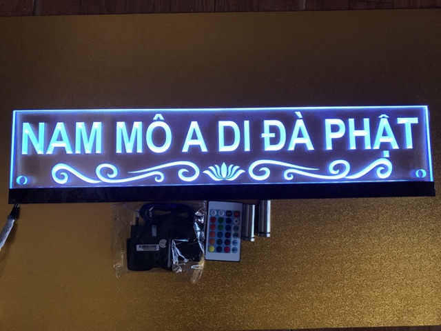 CHỮ ĐIỆN : NAM MÔ A DI ĐÀ PHẬT - hoa văn dưới - treo tường