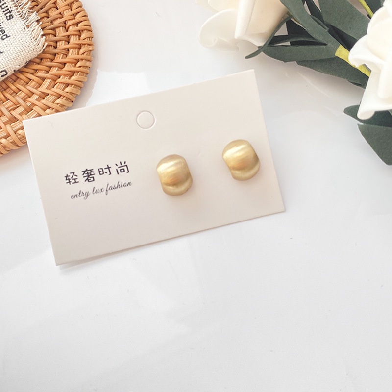 Khuyên tai kẹp không bấm lỗ chốt cố định K240 bằng hợp kim mạ vàng hình chữ C dáng ngắn Leous Accessories