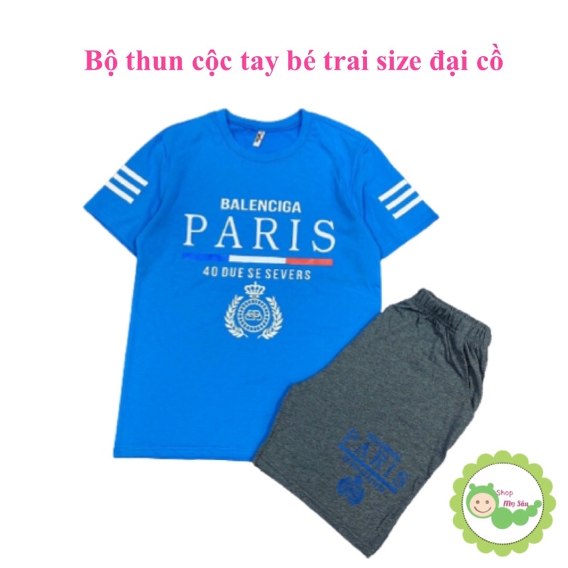 {40-65kg} Bộ bé trai cộc tay chất cotton size đại cồ - M637