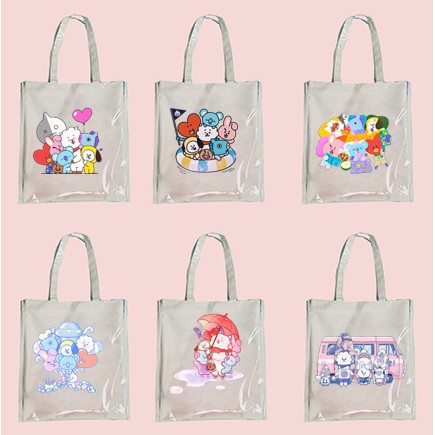 Túi tote bangtan PVC trong TTP3 túi tote army thần tượng