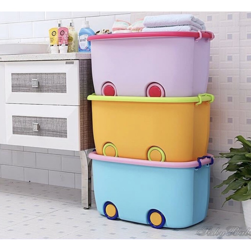 Thùng ô tô đựng đồ chơi có bánh xe Size L 58 x 39 x 31cm